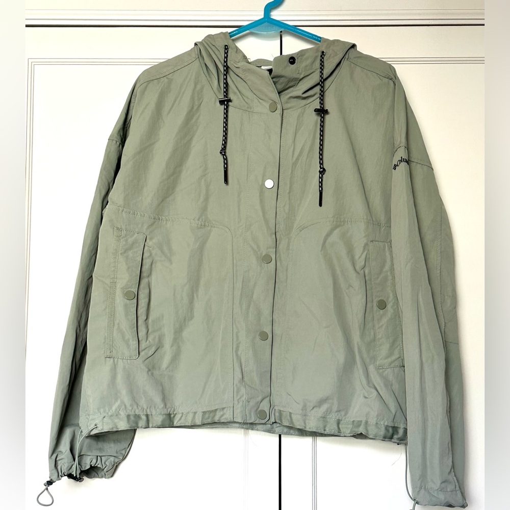 Bomber style rain jacket